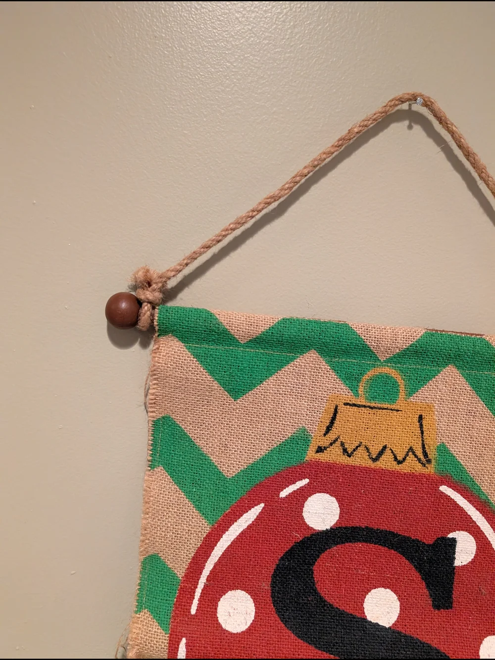 Monogram Pumpkin Burlap Wall Hanging - Orange S
